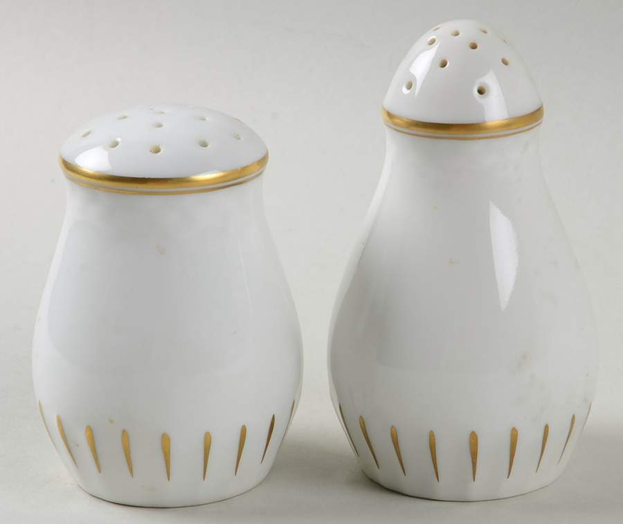 Akjaer (White Background) Salt & Pepper Set by Bing & Grondahl-1