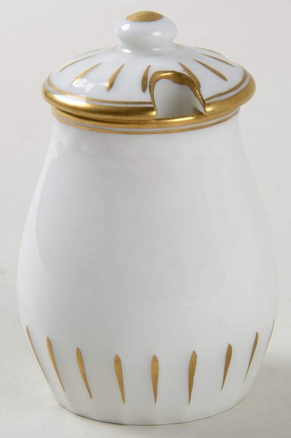Akjaer (White Background) Mustard Jar & Lid by Bing & Grondahl-1