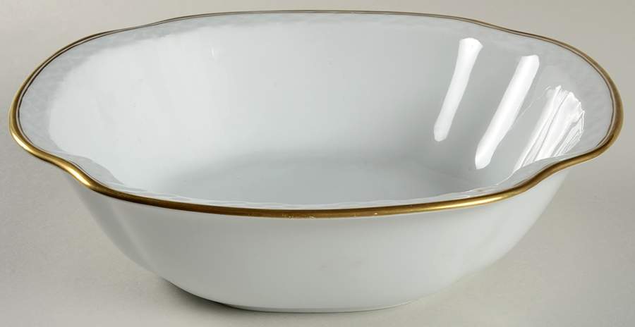 Akjaer (White Background) 9" Square Vegetable Bowl by Bing & Grondahl-1