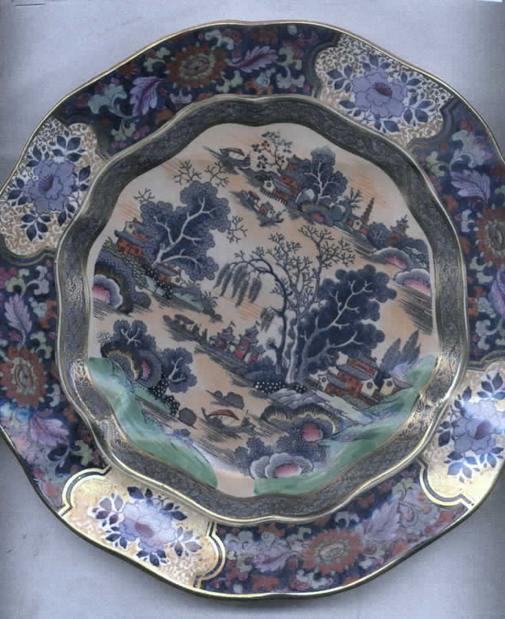 Ming (Multicolored, Floral Inset Rim) Luncheon Plate by Tiffany-1