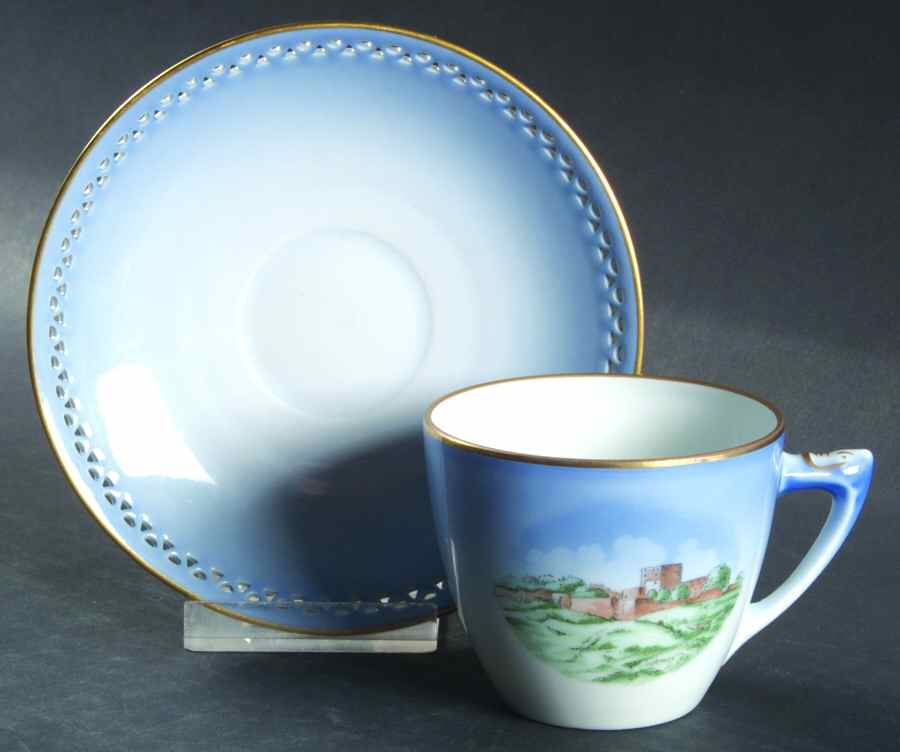 BIG36 Flat Cup & Saucer Set by Bing & Grondahl-1