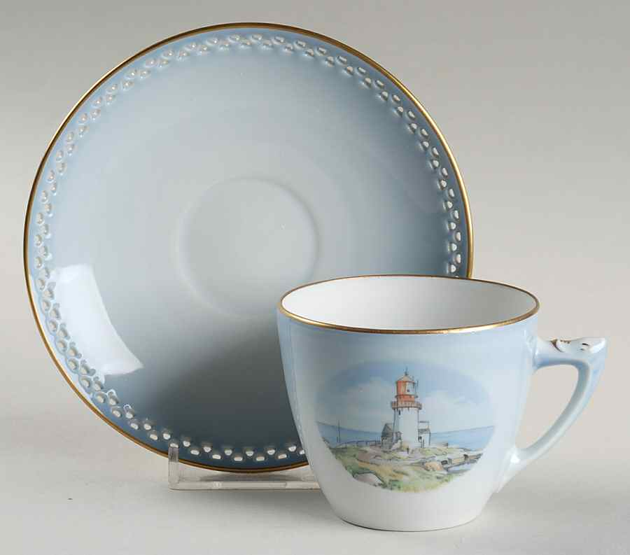 BIG36 Flat Cup & Saucer Set by Bing & Grondahl-1