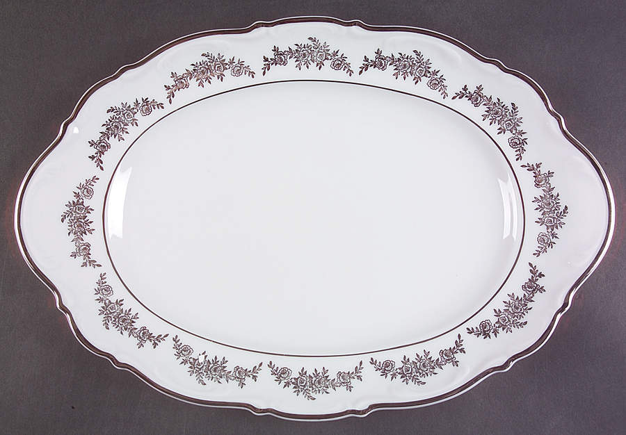 Bouquet Classique 15" Oval Serving Platter by Belkraft-1