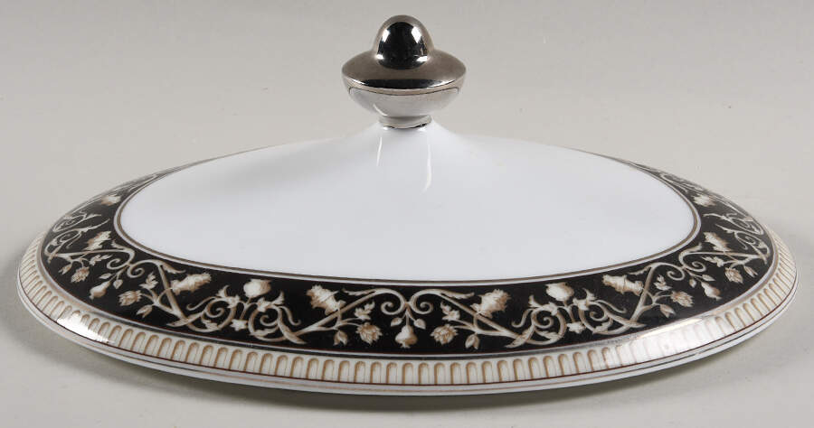Ellebore Lid for Oval Tureen by Bernardaud-1