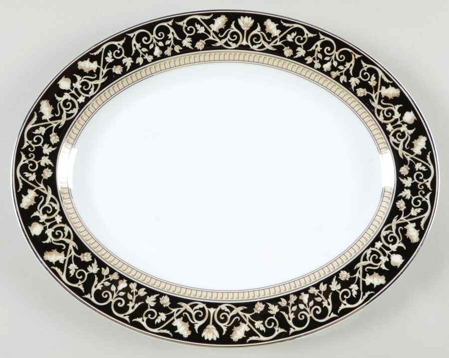 Ellebore 13" Oval Serving Platter by Bernardaud-1