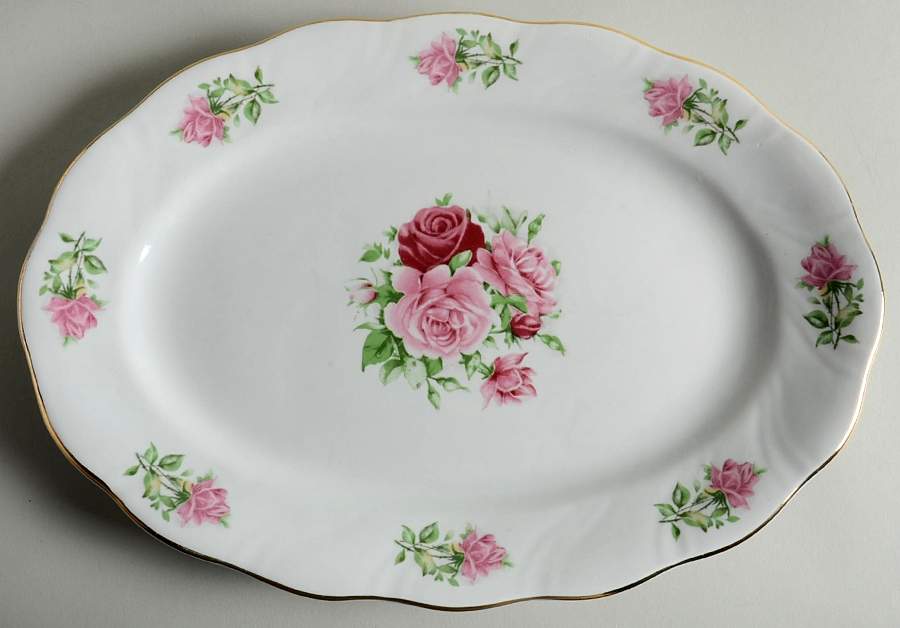Maria (China) 13" Oval Serving Platter by Baum Brothers-1