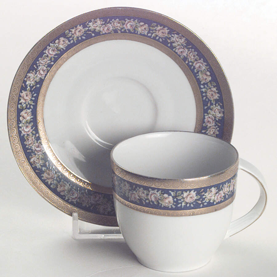 BTH119 Flat Demitasse Cup & Saucer Set by Bareuther & Co-1