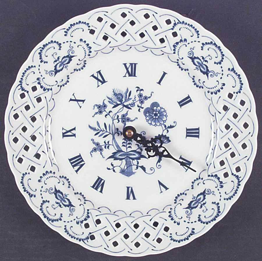 Blue Danube (1991 Anniversary Stamp) Pierced Plate Clock by Blue Danube (Japan)-1