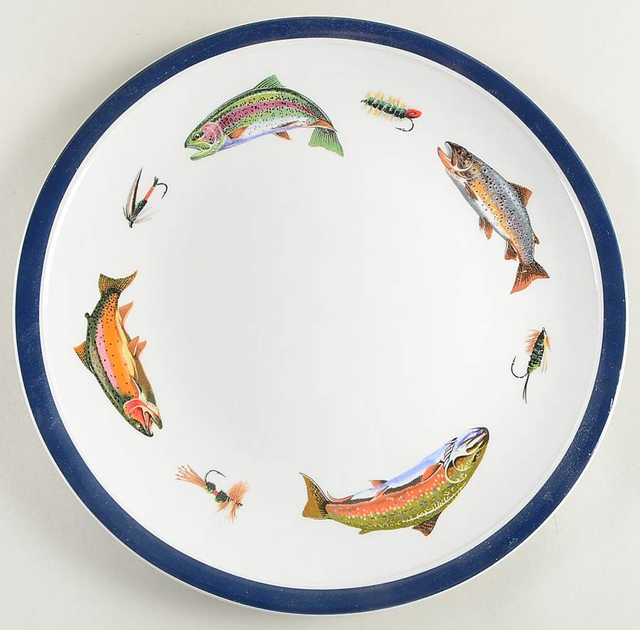 Streamside 12" Chop Plate (Round Platter) by Big Sky Carvers-1