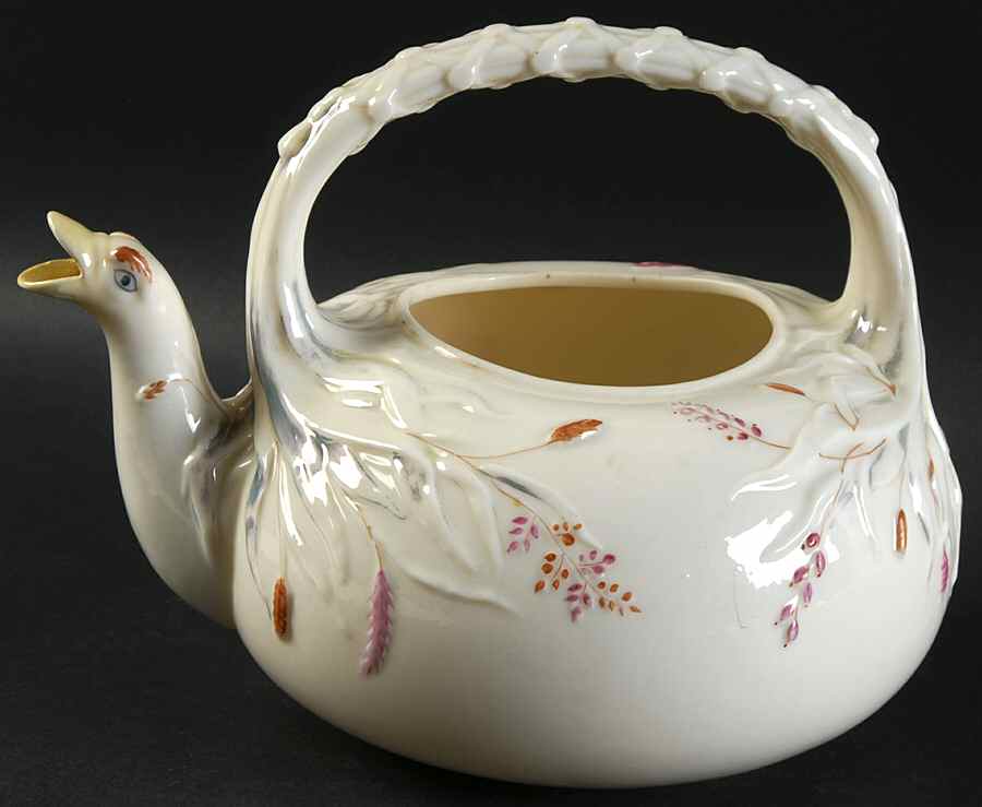 Grass Teapot No Lid by Belleek Pottery (Ireland)-1