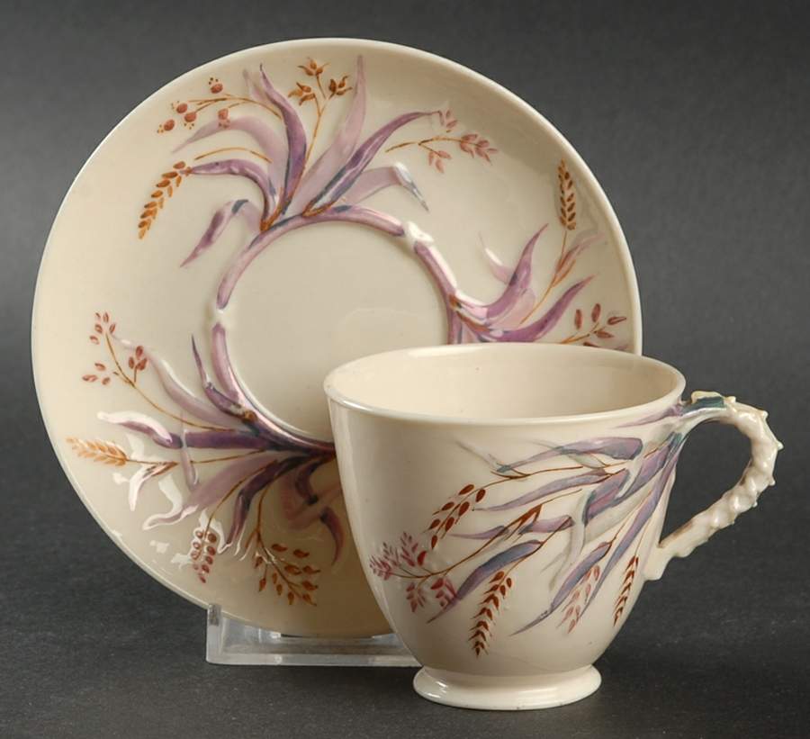 Grass Footed Cup & Saucer Set by Belleek Pottery (Ireland)-1