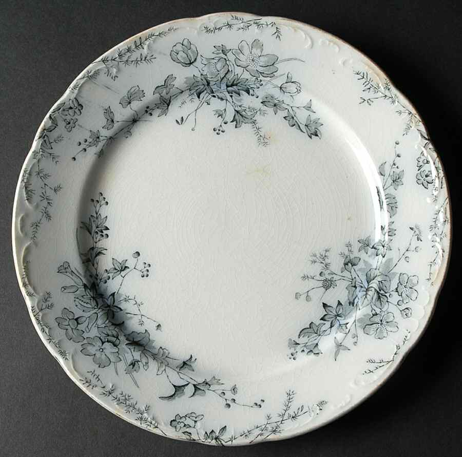 Anemone (Gold Trim) Luncheon Plate by Bridgwood & Son-1