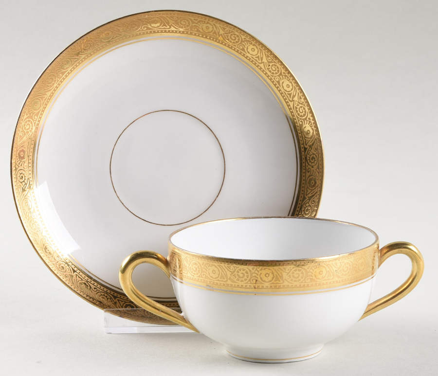 BER295 Flat Bouillon Cup & Saucer by Bernardaud-1