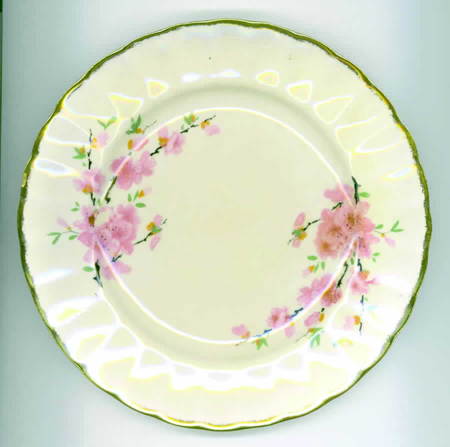 Peach Blossom Bread & Butter Plate by British Empire Ware-1