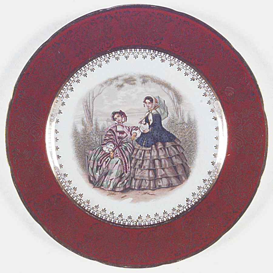 Godey Prints Luncheon Plate by British Empire Ware-1