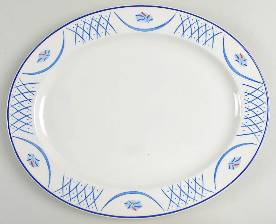 BNC1 14" Oval Serving Platter by Barton China-1