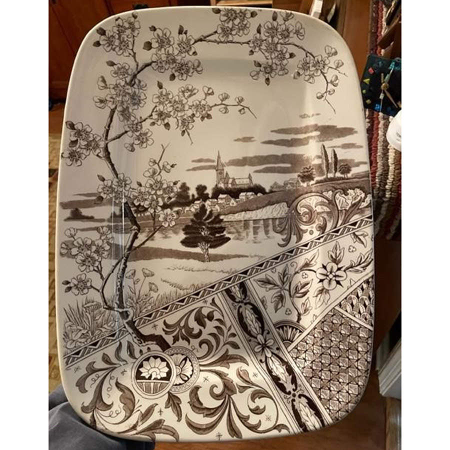 Yosemite Brown (No Trim) 18" Oval Serving Platter by T & R Boote-1