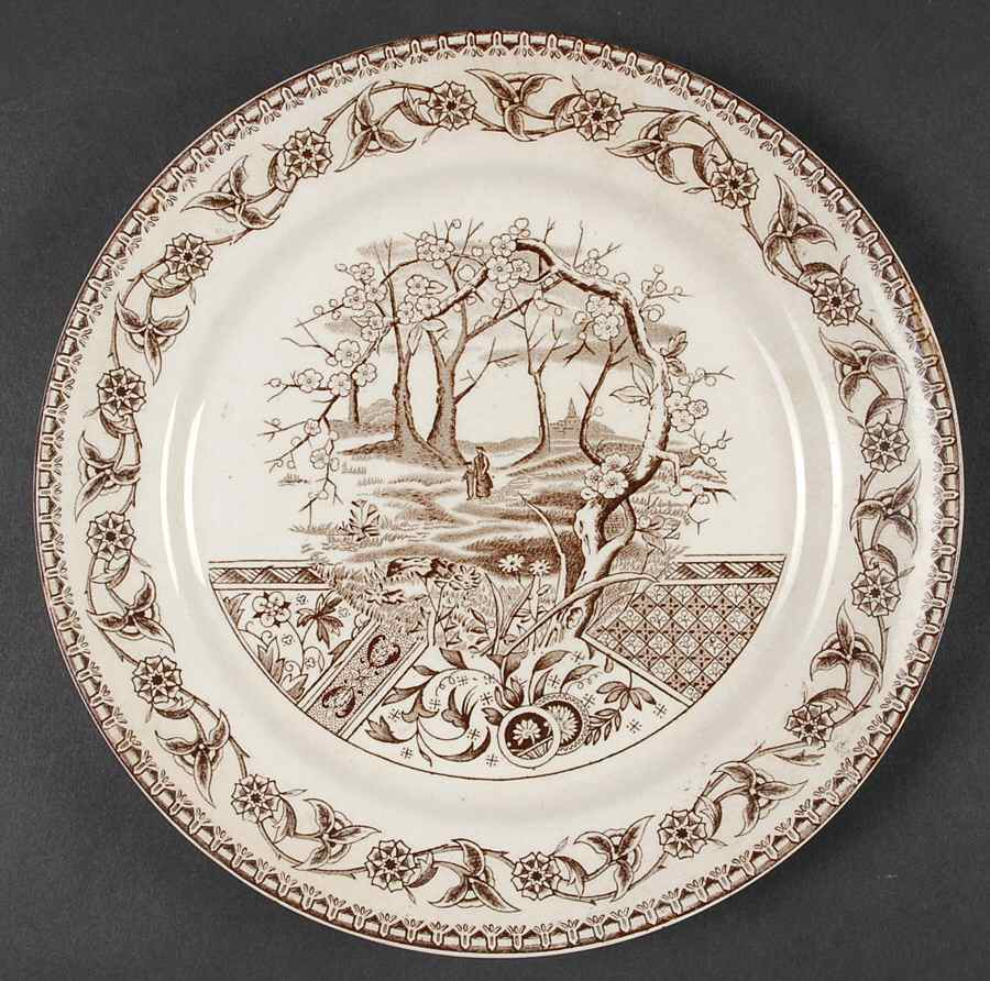 Yosemite Brown (No Trim) Salad Plate by T & R Boote-1