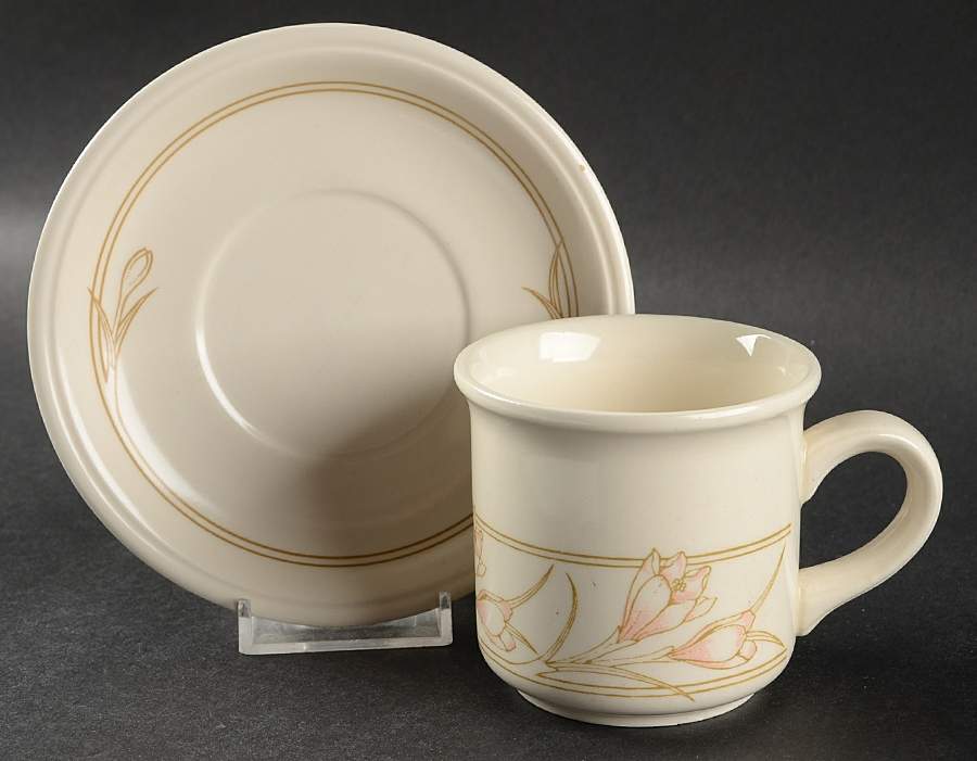 Spring Bouquet Flat Cup & Saucer Set by Biltons Ltd-1