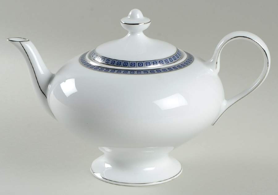 Athena Platinum Navy Teapot & Lid by Bernardaud-1