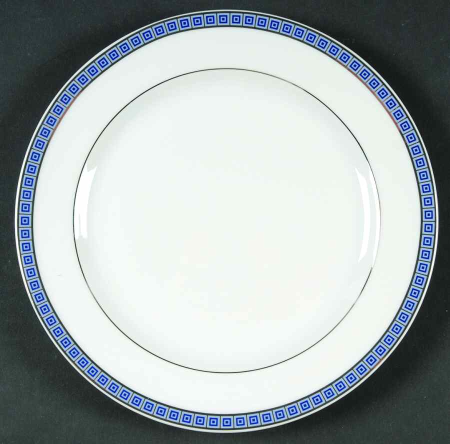 Athena Platinum Navy Dessert/Pie Plate by Bernardaud-1