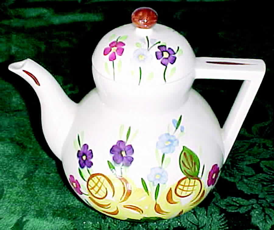Yellow Rose Teapot & Lid by Blue Ridge Southern Pottery-1