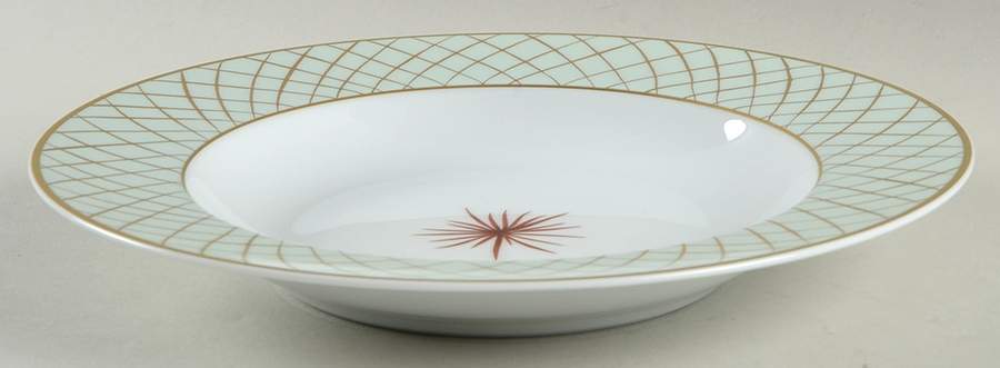 Etoile Celedon Rim Soup Bowl by Bernardaud-1