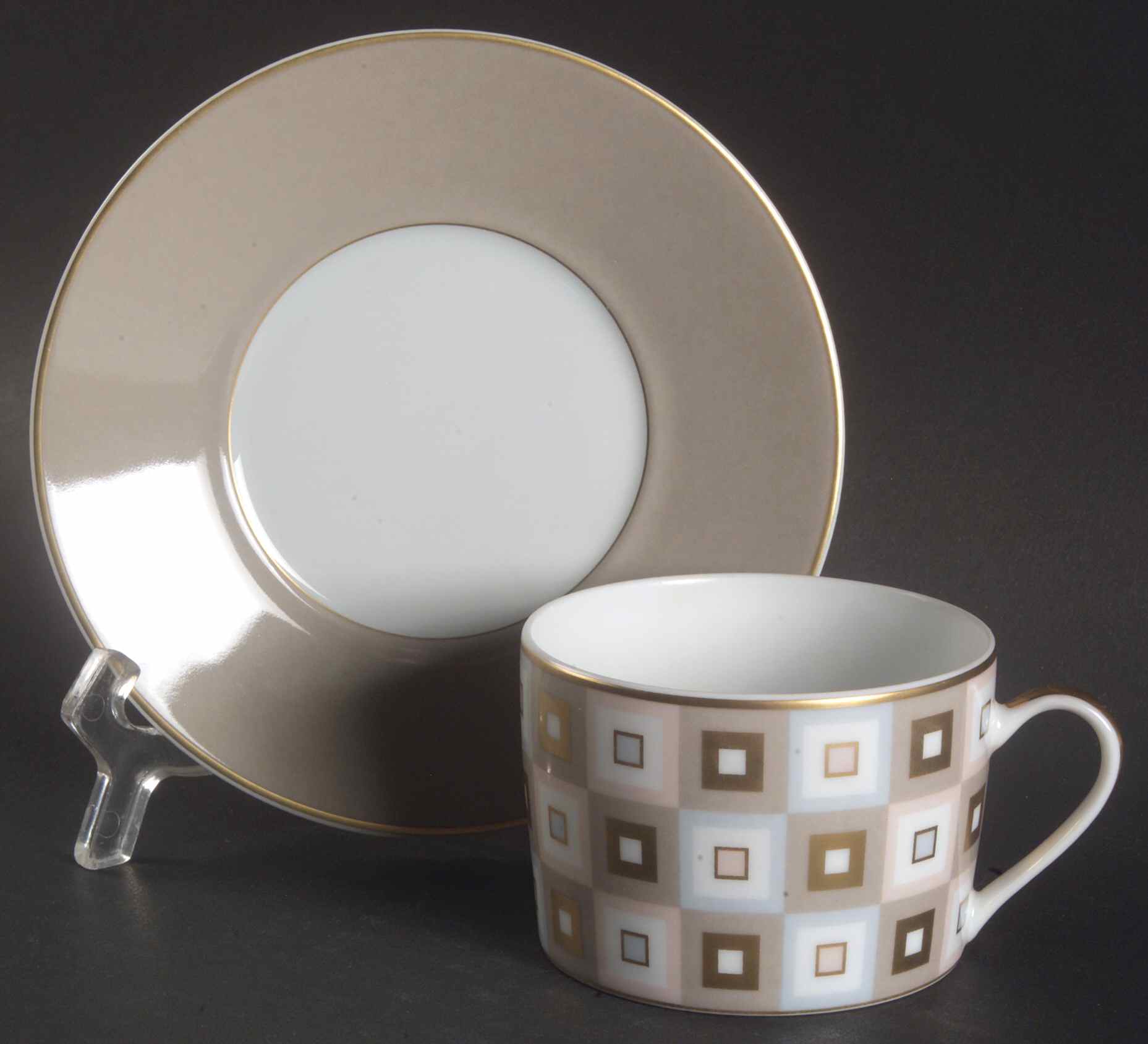 Avenue Flat Cup & Saucer Set by Bernardaud-1