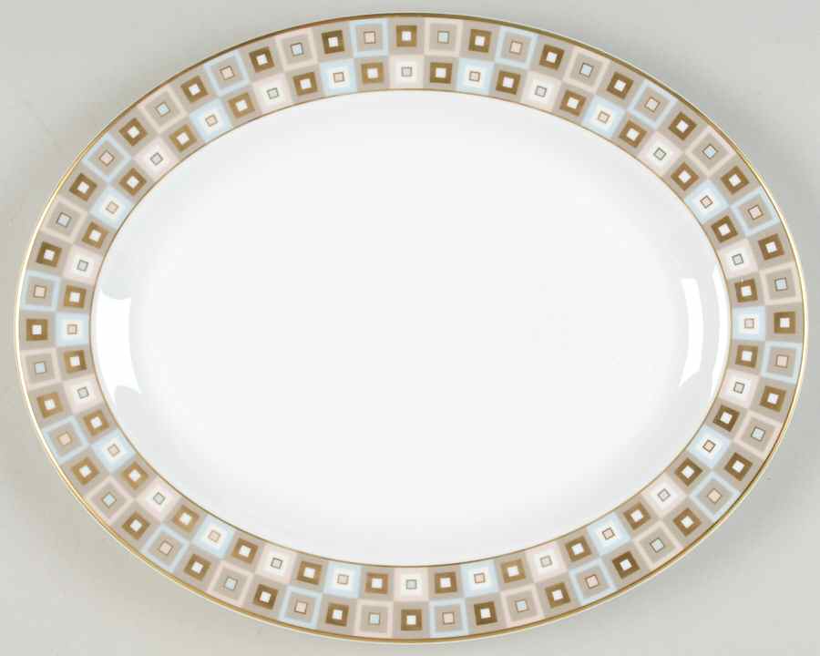 Avenue 13" Oval Serving Platter by Bernardaud-1