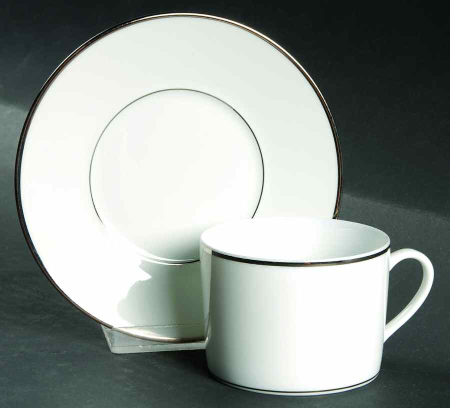 Cristal Flat Cup & Saucer Set by Bernardaud-1