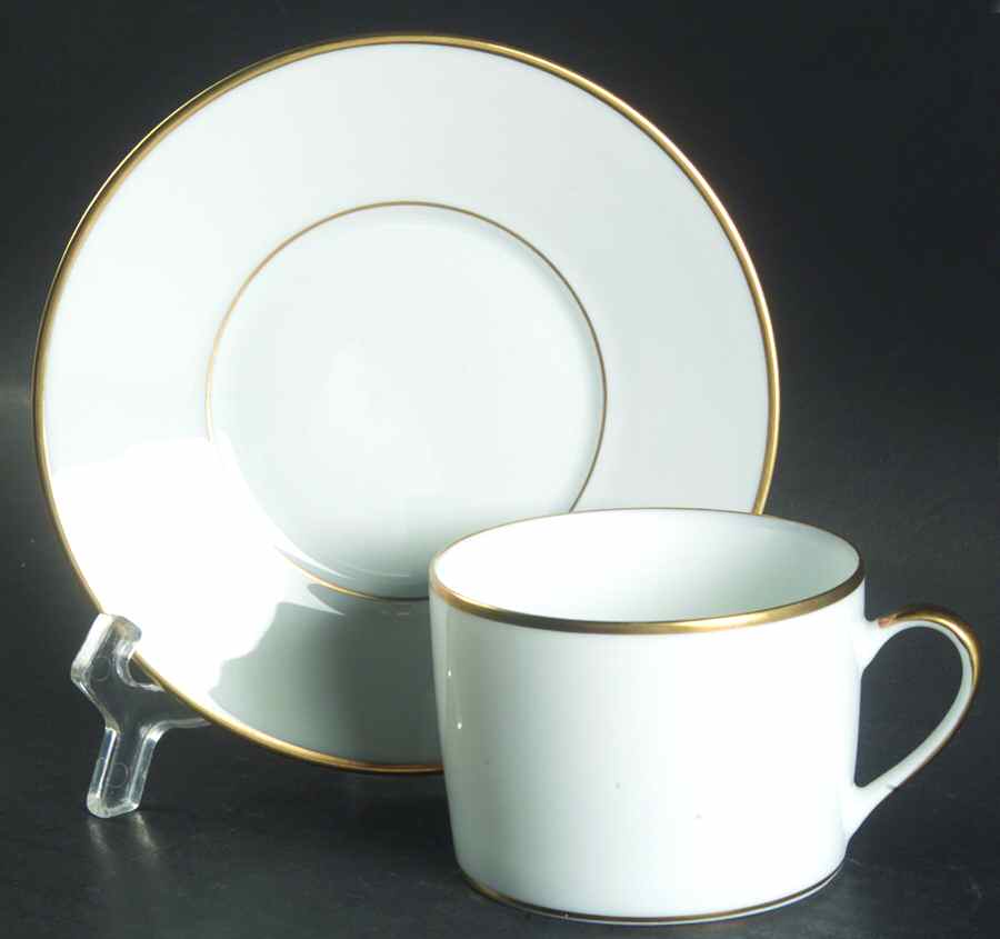 Palmyre Flat Cup & Saucer Set by Bernardaud-1