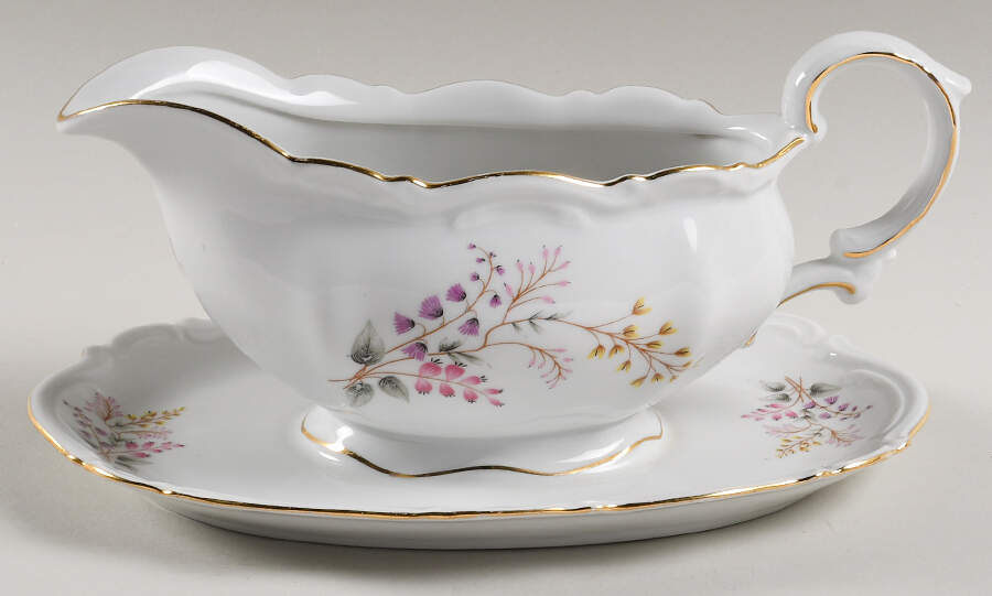 Laura Gravy Boat with Attached Underplate by Schumann - Bavaria-1