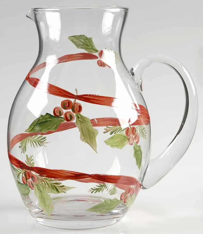 Festive Ribbon 60 Oz Glassware Pitcher by Block-1