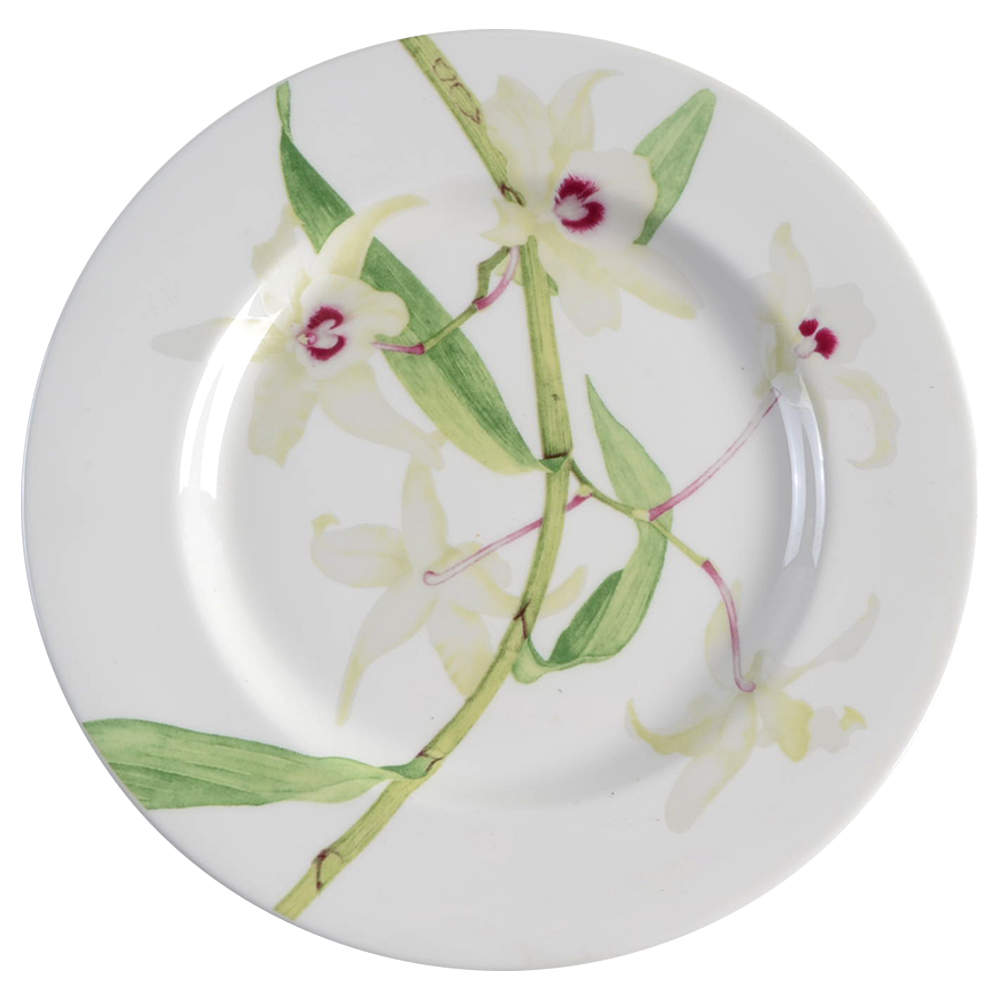 White Orchid Salad/Dessert Plate by Block-1