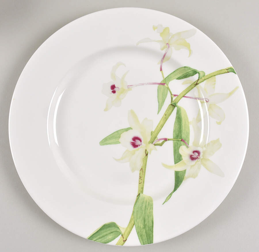 White Orchid Dinner Plate by Block-1