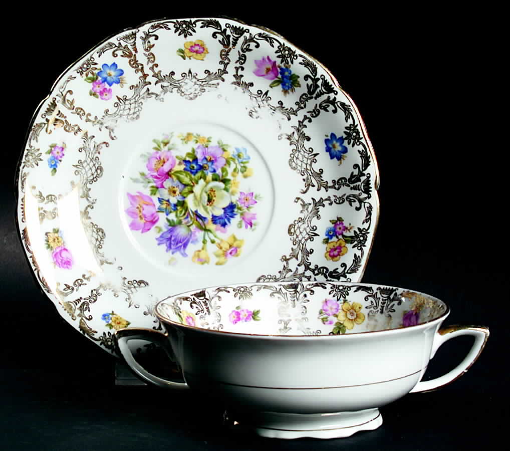 BAR57 Footed Cream Soup Bowl & Saucer Set by Baronet-1