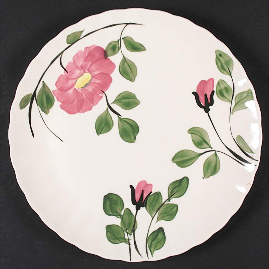 Rock Rose Variant 11" Chop Plate (Round Platter) by Blue Ridge Southern Pottery-1