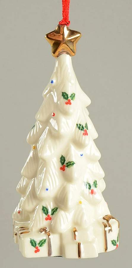 Holly (Gold Trim) Tree Shaped Ornament by Baum Brothers-1