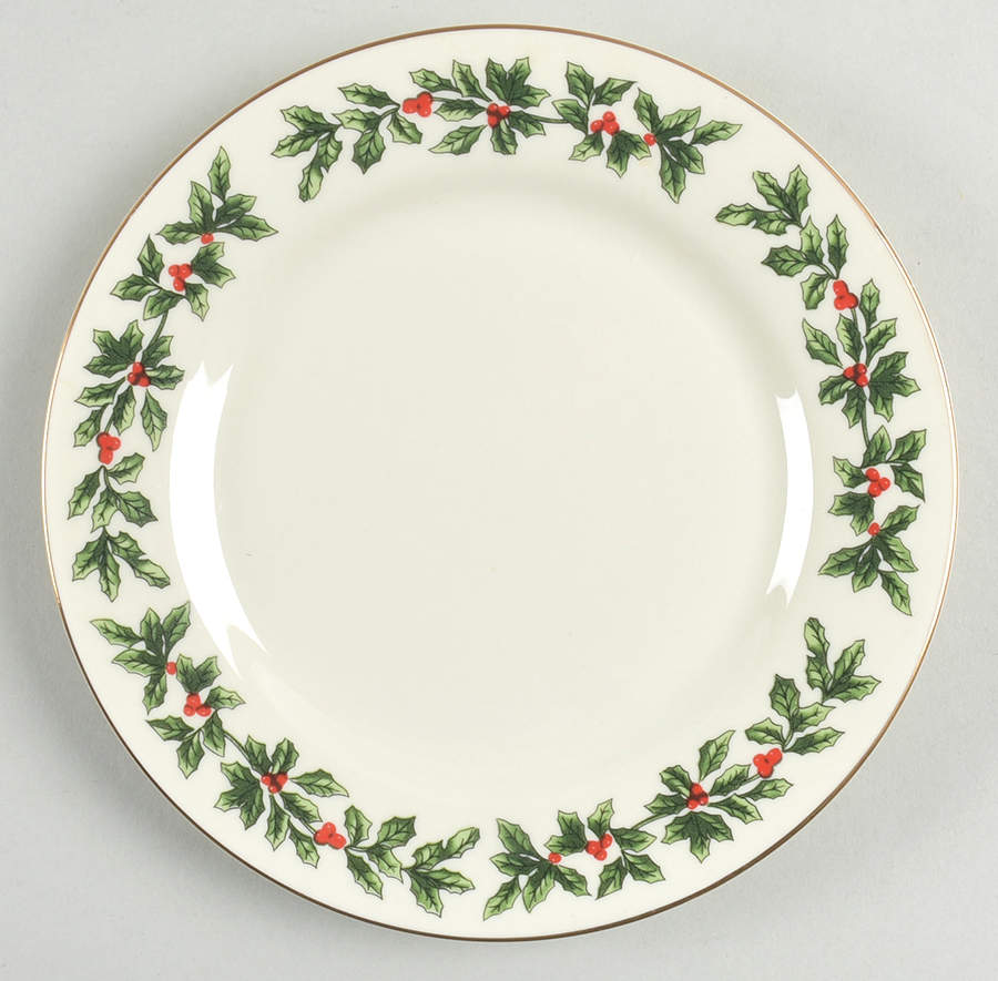 Holly (Gold Trim) Salad Plate by Baum Brothers-1
