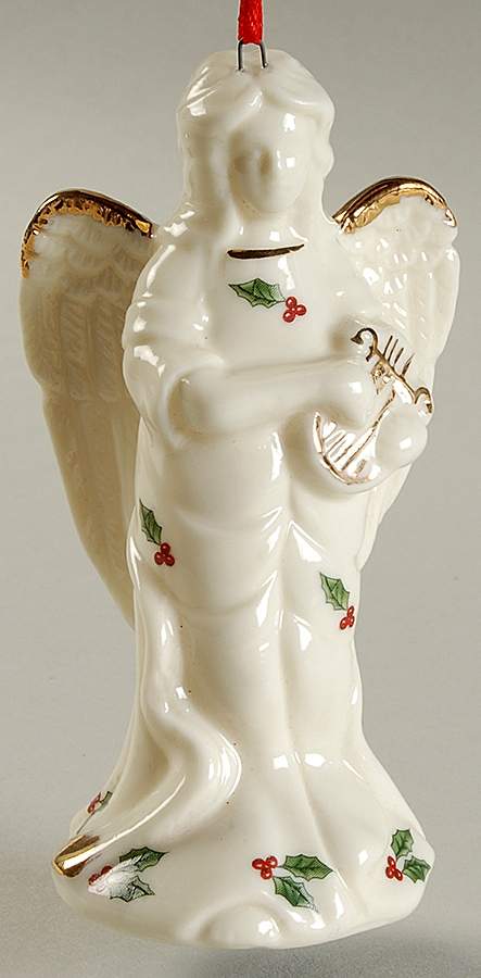Holly (Gold Trim) Angel Ornament by Baum Brothers-1