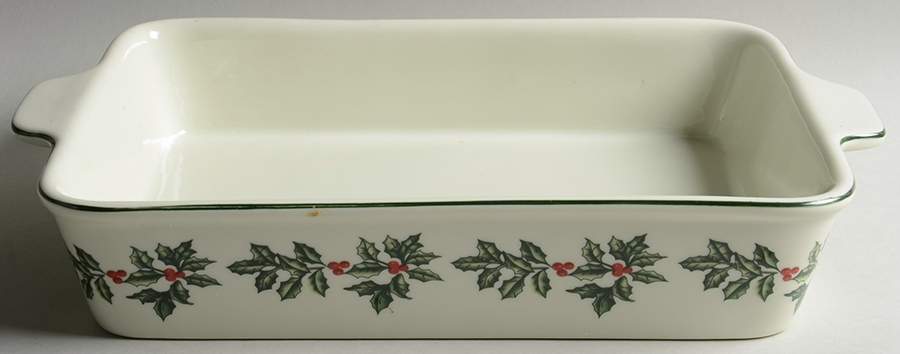Holly (Gold Trim) 14" Rectangular Baker by Baum Brothers-1