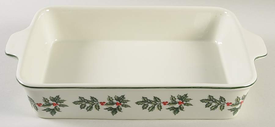 Holly (Gold Trim) 16" Rectangular Baker by Baum Brothers-1
