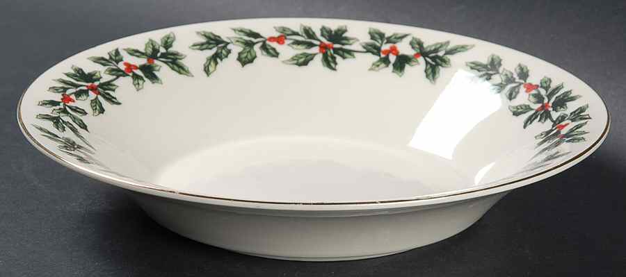Holly (Gold Trim) Coupe Soup Bowl by Baum Brothers-1