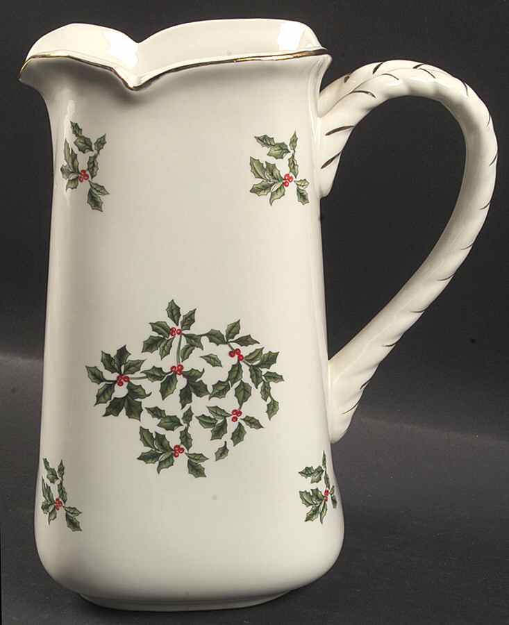 Holly (Gold Trim) 64 Oz Pitcher by Baum Brothers-1
