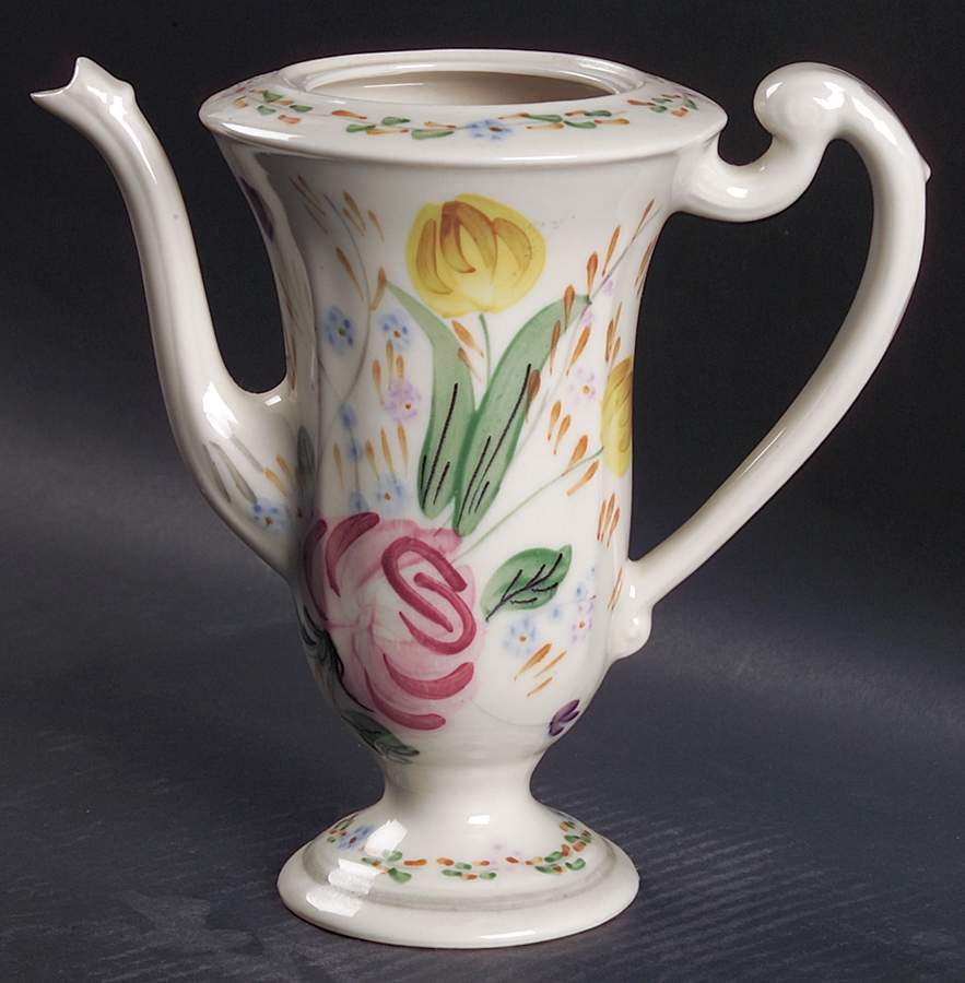 Romance Chocolate Pot No Lid by Blue Ridge Southern Pottery-1