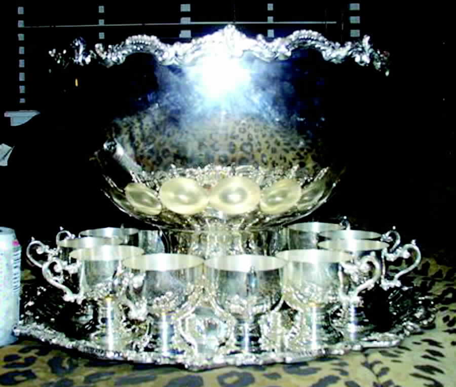 BIM3 (Silverplate, Hollowware) 14 Pc Punch Set (PUN, 12 PUNC & PUNT) by Birmingham Silver Co-1