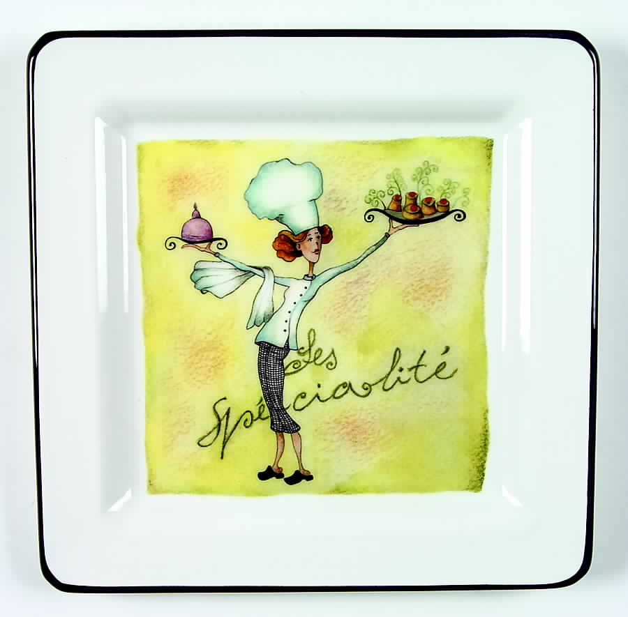 Female Chefs Dinner Plate by Brunelli-1