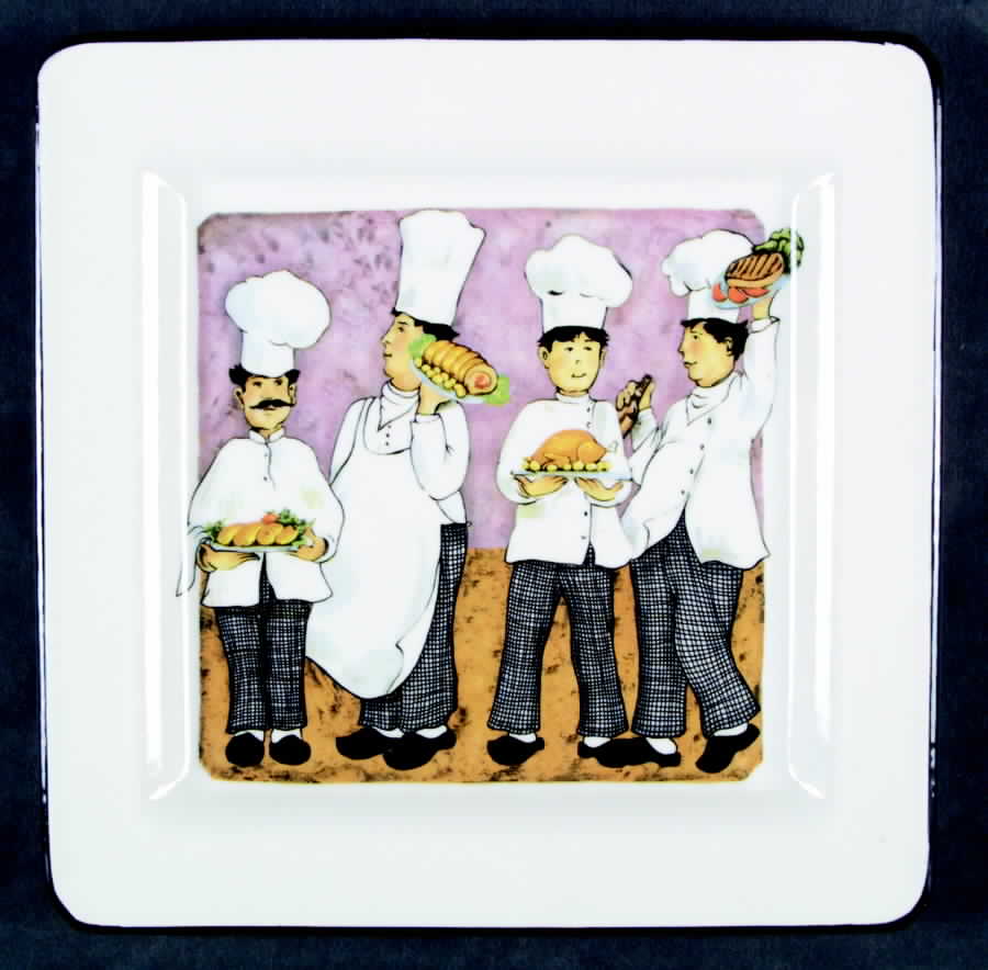 Four Chefs Dinner Plate by Brunelli-1