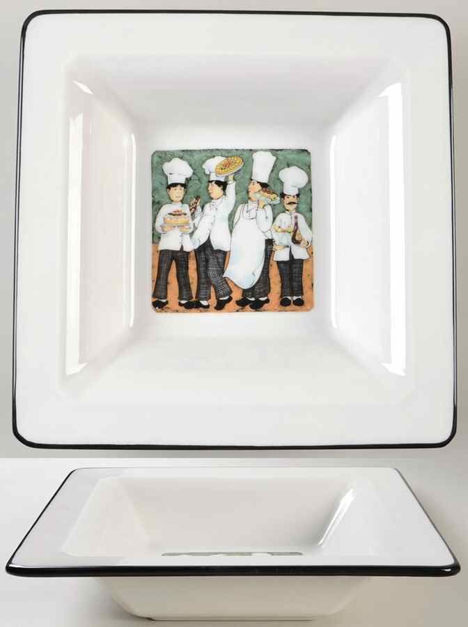 Four Chefs 12" Square Pasta Serving Bowl by Brunelli-1