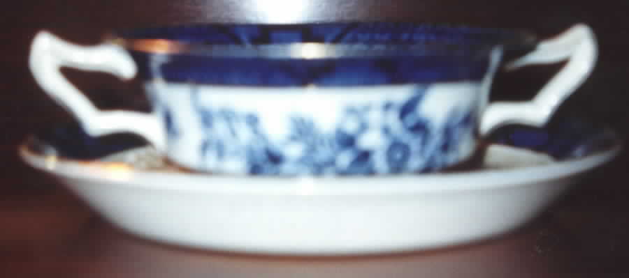BOO37 Footed Cream Soup Bowl & Saucer Set by Booths-1